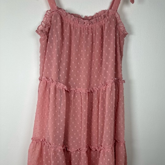 Francesca’s Candace Tiered Clip Dot Mini Dress, Size M - Picture 4 of 10